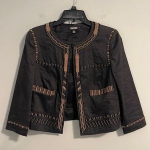 DKNY blazer jacket with beading throughout